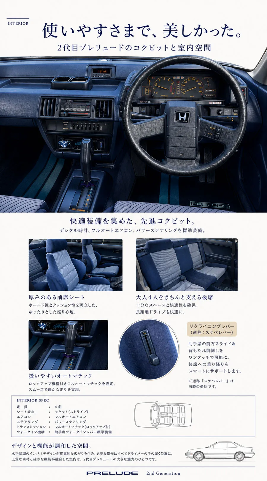 青い内装のインテリアページ